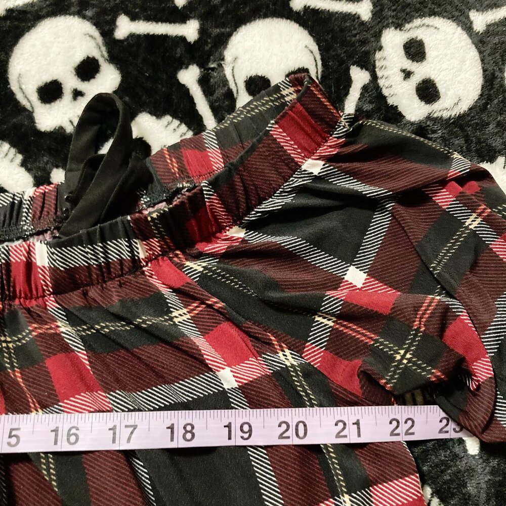 RICKI'S Plus-size black red white cold shoulder top ~ Goth XL 1X XXXL 2X blouse - Picture 7 of 14